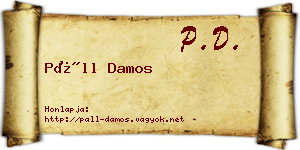 Páll Damos névjegykártya